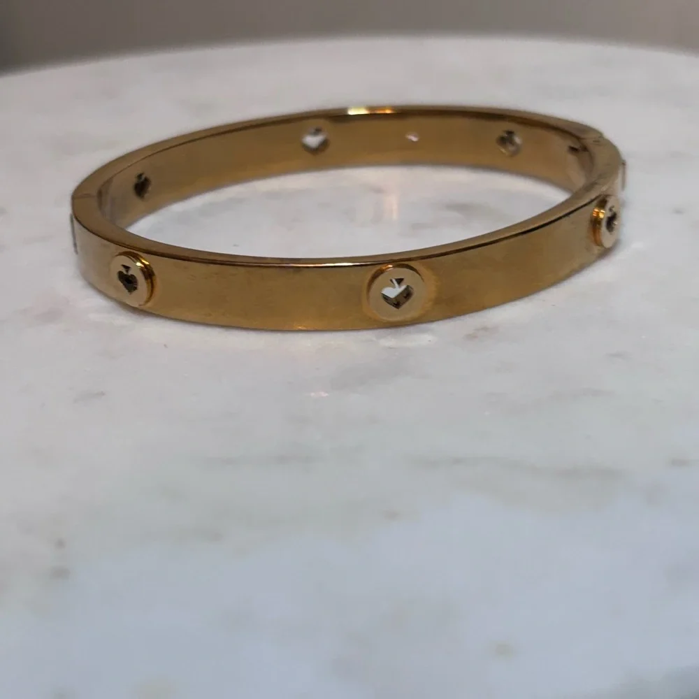 Kate Spade Spot the Spade Studded Bangle Bracelet - Minimalist Quiet Luxury - Picture 11 of 12